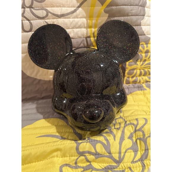 NWT Disney Parks Mickey Mouse Molded Loungefly Bag Black sparkle Glitter - Picture 8 of 9